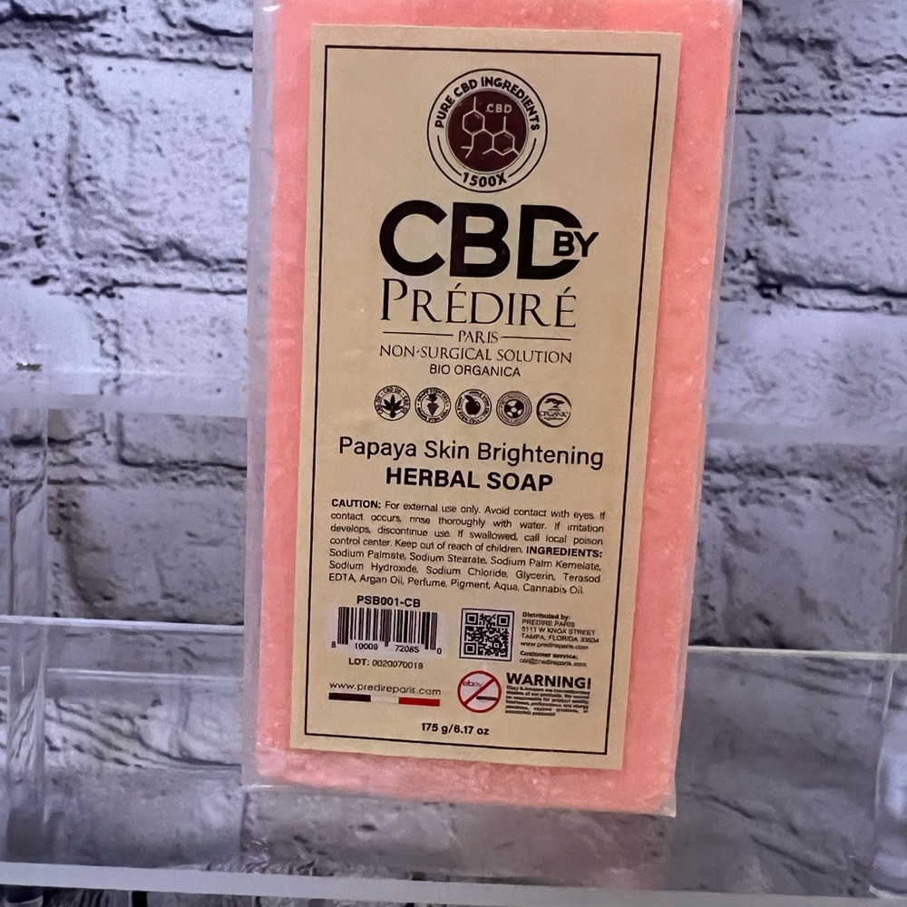 Prédiré Papaya Skin Brightening Herbal Soap - Soft Pink
